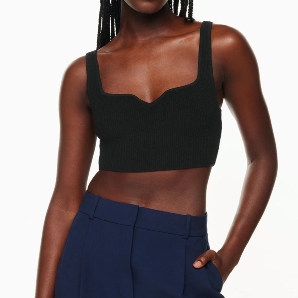 BABATON SCULPT KNIT NOTCH TANK